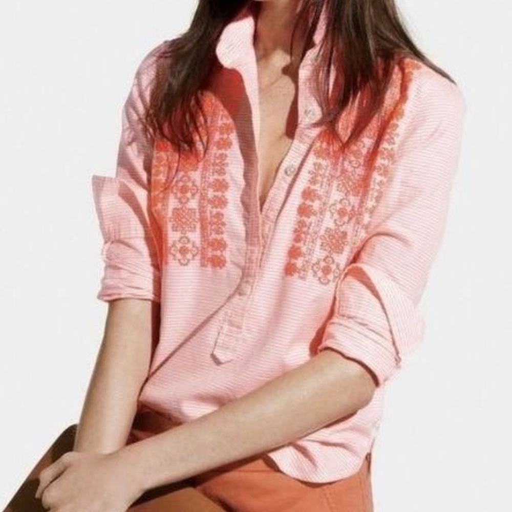 J. Crew Popover in Neon Stripe Popover
